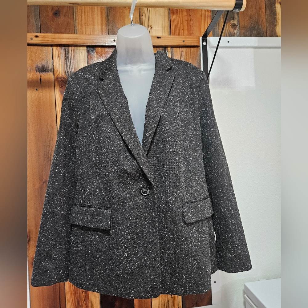 Liz Claiborne Black Tweed Jacket